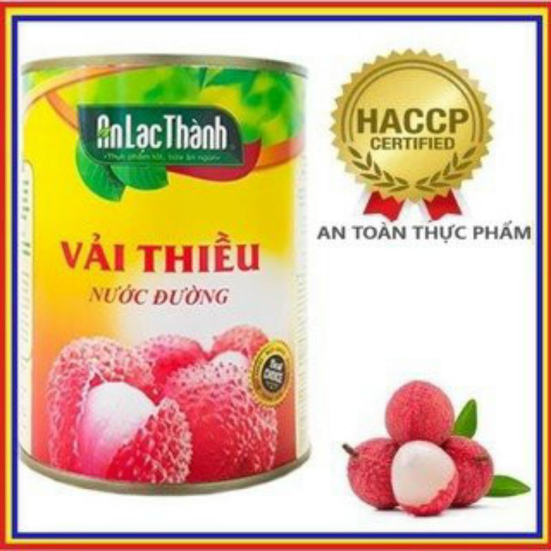 VẢI TƯƠI NGÂM ĐƯỜNG ĐÓNG HỘP 565g,,