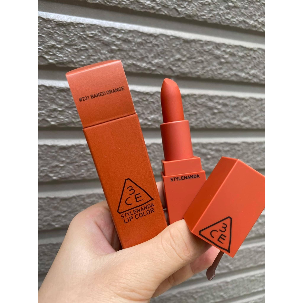 Son 3CE Mood Recipe Màu 231 Baked Orange cam cháy