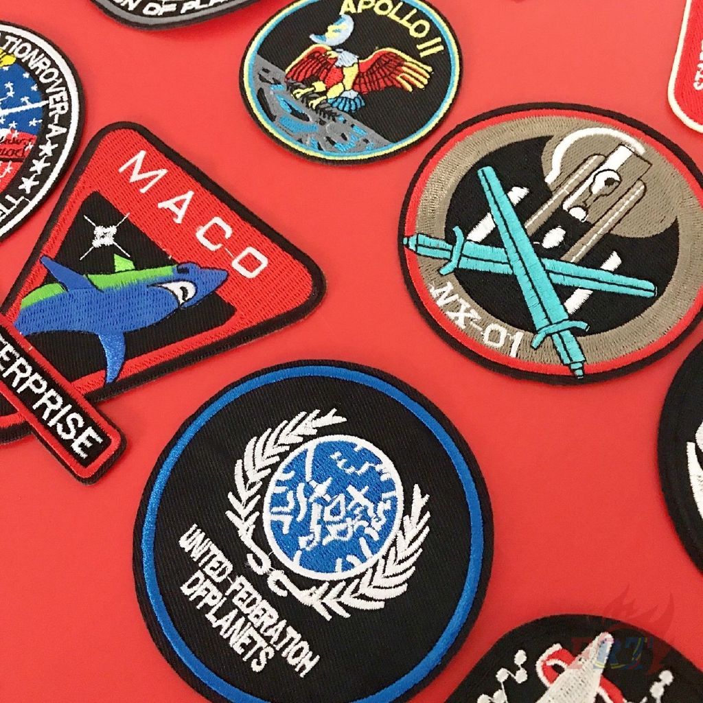 Miếng dán ủi họa tiết chủ đề không gian NASA chủ đề số 04 trang trí quần áo