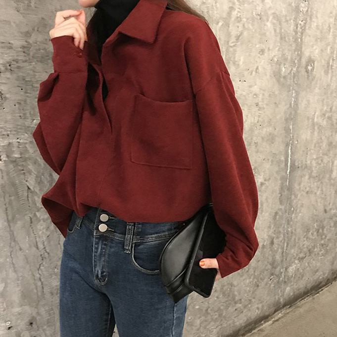 Áo Sơ Mi Nữ Dáng Rộng Retro Phong Cách Thời Trang Hong Kong