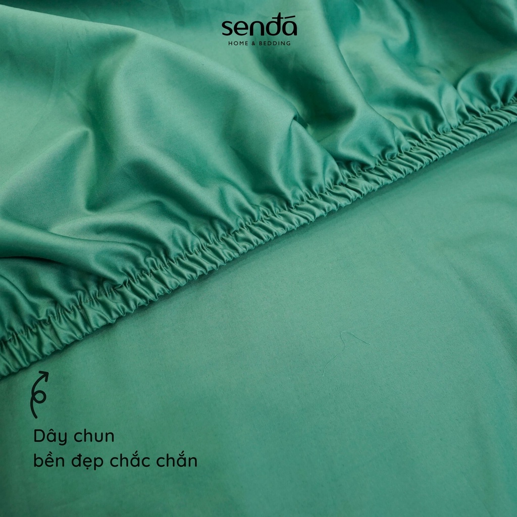 Ga giường lụa satin cao cấp Sen Đá 1m6 x 2m bo chun trơn màu (nhiều màu), 100% cotton 60s bóng mượt sang trọng, mềm mại