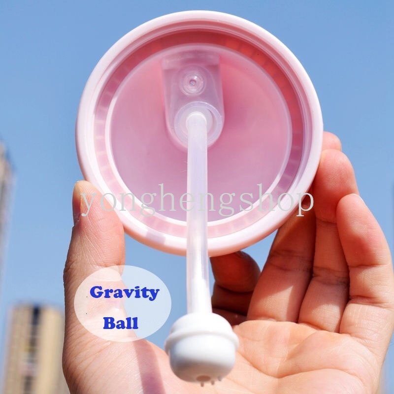 Bình Uống Nước Có Tay Cầm Và Ống Hút Dung Tích 300Ml Cho Bé