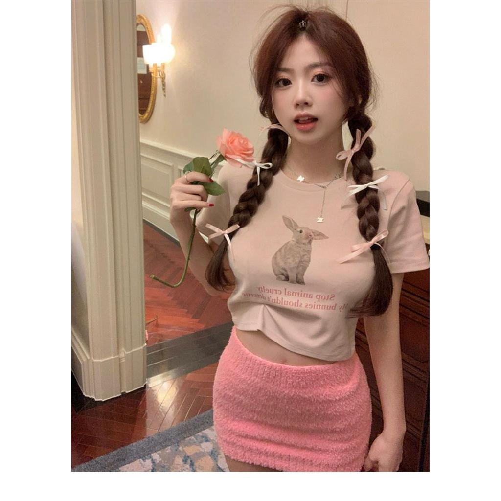 Áo Thun Cộc Tay In Hình Thỏ 63813