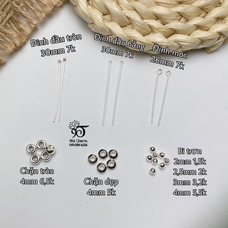 Bi trơn + đinh bạc 925