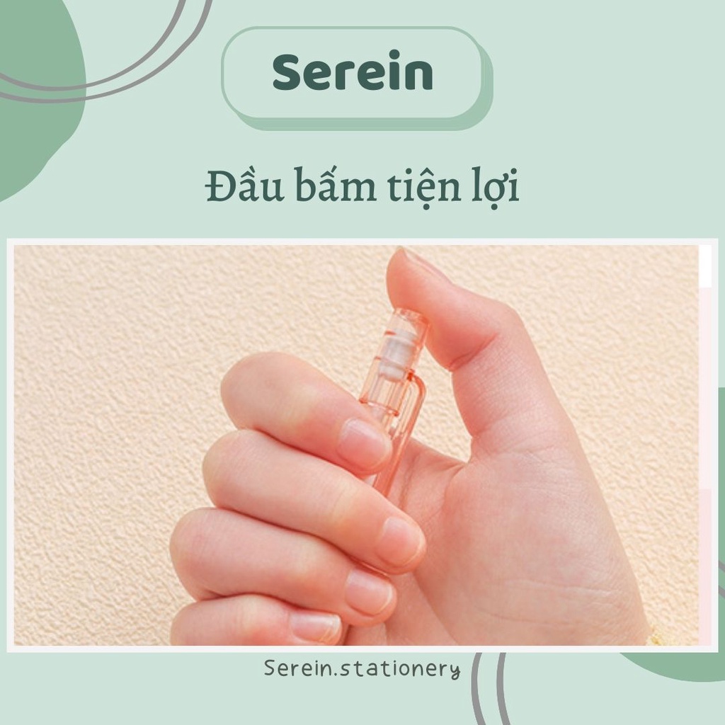 Bút chì bấm 0.5mm họa tiết quả đào cute dễ thương SEREIN kèm ngòi chì thay thế văn phòng phẩm phong cách Hàn Quốc