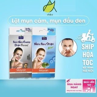 Miếng dán lột mụn mũi , mụn cám lô hội, than hoạt tính mayan hàn quốc - chika