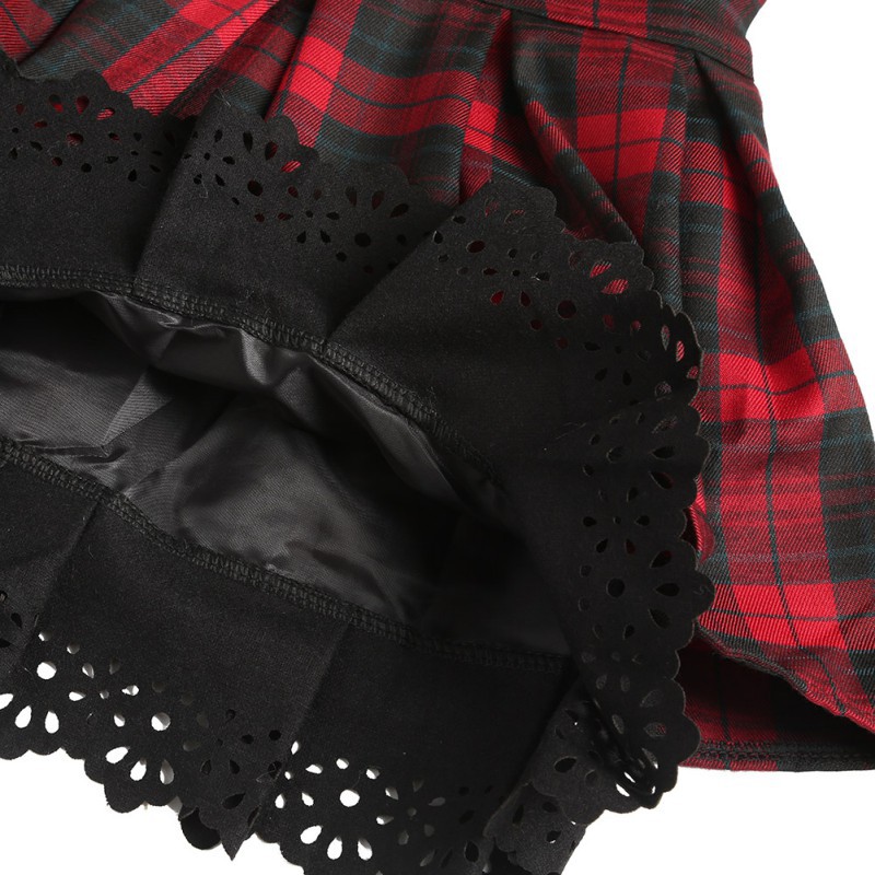 Chân váy ngắn xếp ly họa tiết sọc ca rô trẻ trung thời trang dành cho nữ | BigBuy360 - bigbuy360.vn