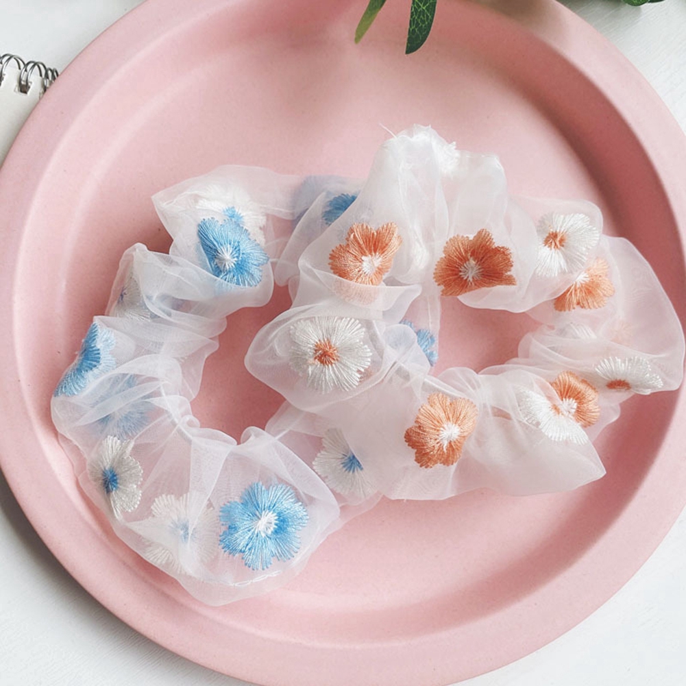 Dây Buộc Tóc Trang Trí Hoa Vải Xinh Xắn