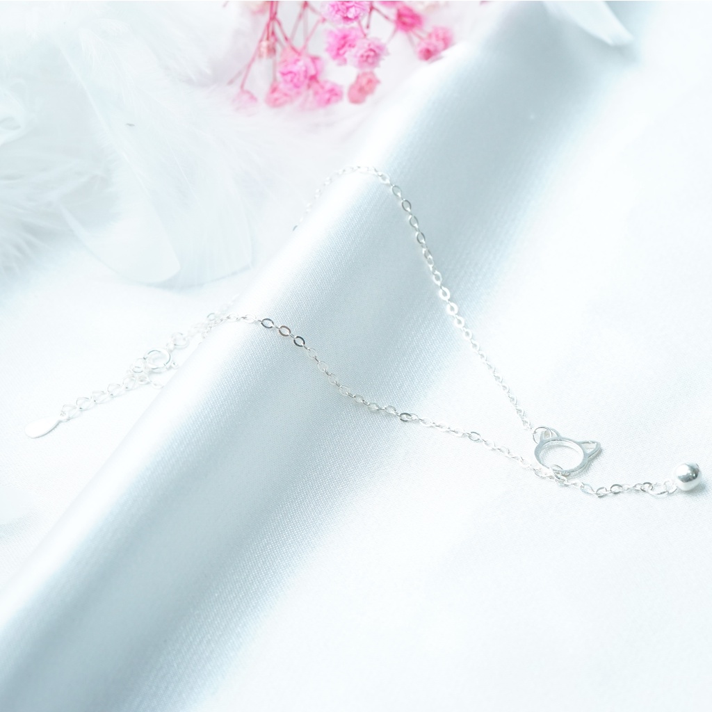 Vòng lắc chân bạc nữ Mèo sao hỏa bạc 925 cao cấp xinh xắn, dế thương QMJ - Q512