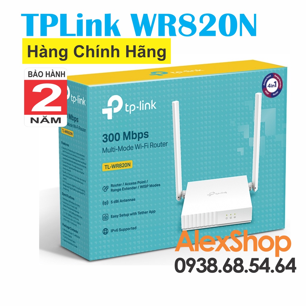 [Chính Hãng] TP-Link WR820N Băng Tần 300M Nhiều Chế Độ Hàng Phân Phối Chính Thức