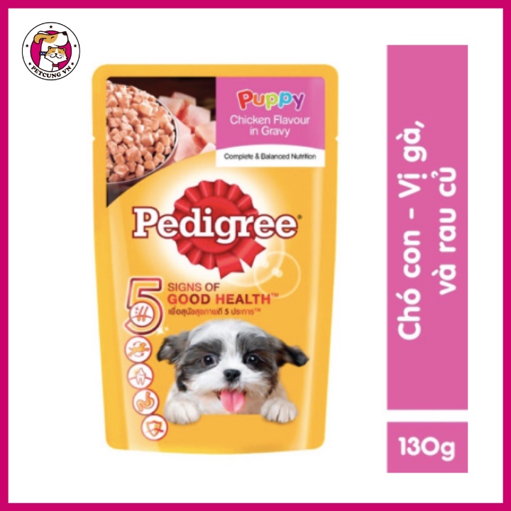 Pate Pedigree cho chó con vị gà và rau củ