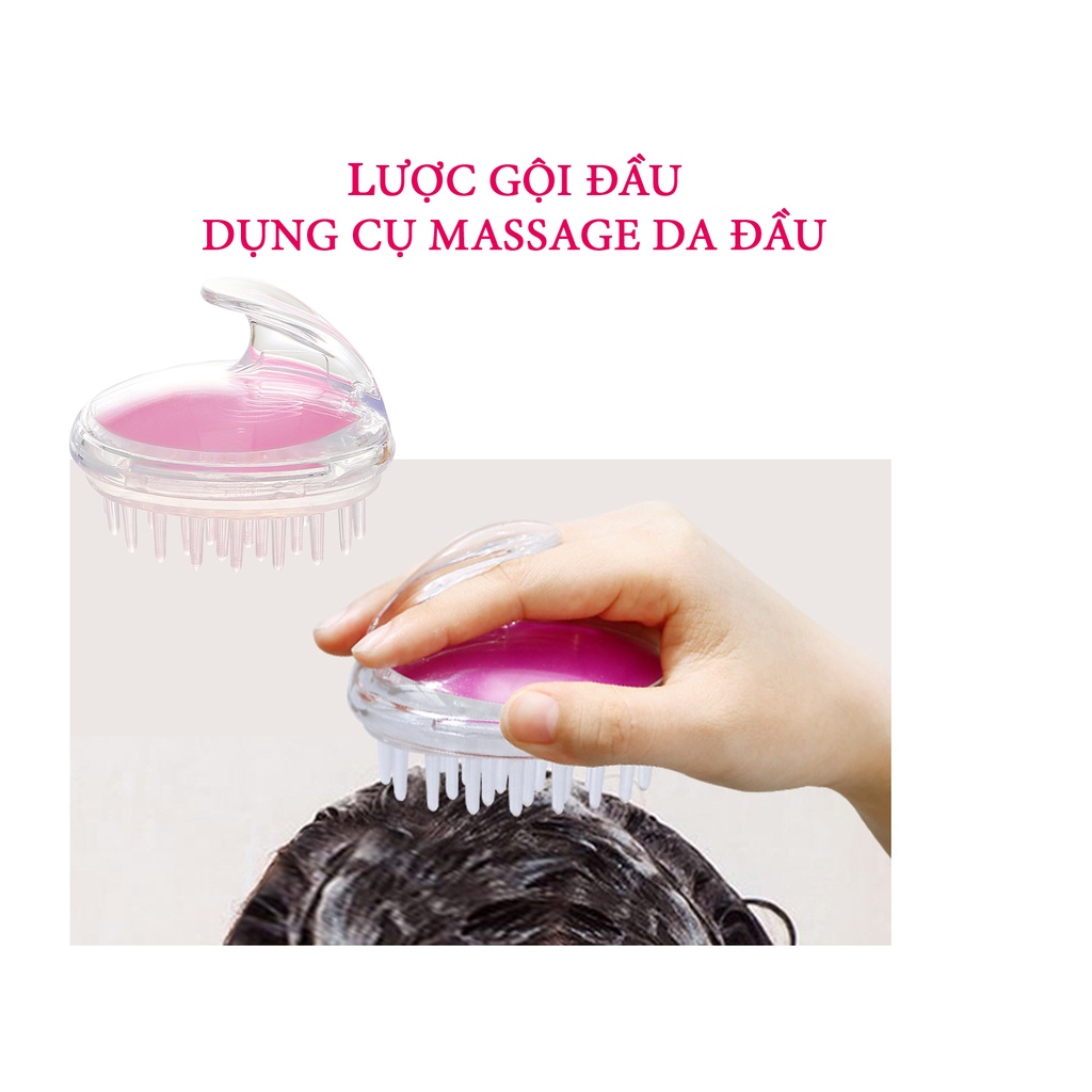 Lược Gội Đầu, Dụng Cụ Massage Da Đầu Chuyên Dụng, Màu Ngẫu Nhiên