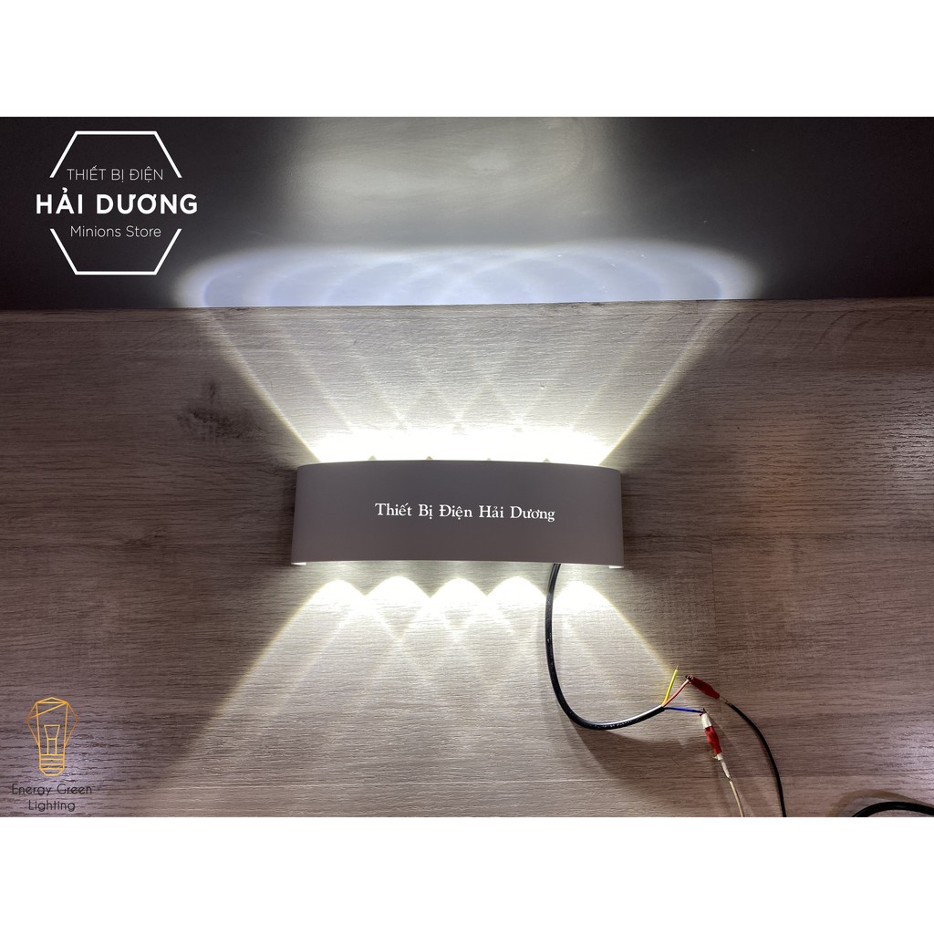 Đèn trang trí hắt tường 2 đầu TN190 - 12w ,TN193 -10W chống nước TN190 (Đen/Trắng) - Energy Green Lighting
