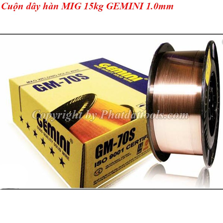 Cuộn dây hàn Mig/Mag 15kg GEMINI GM-70S-Cuộn dây hàn Co2-Chính hãng Kim Tín