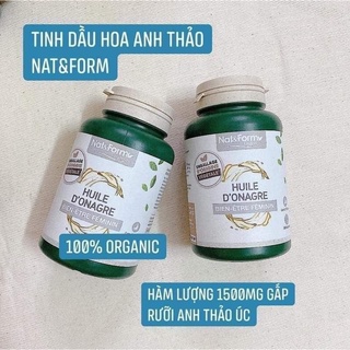 Hoa Anh Thảo Hữu Cơ Pháp Nat Form Huile Onagre 1500mg Lọ 200 Viên
