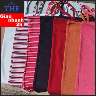 ÁO 2 DÂY COTTON CÓ ĐỆM NGỰC BIG SIZE TRƠN, SỌC, VÒNG 1 ĐẾN 105