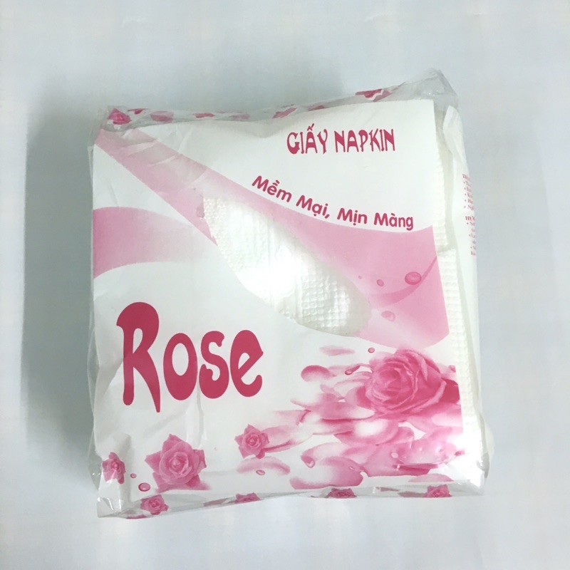 Khăn giấy vuông Rose màu Hồng (40 tờ)