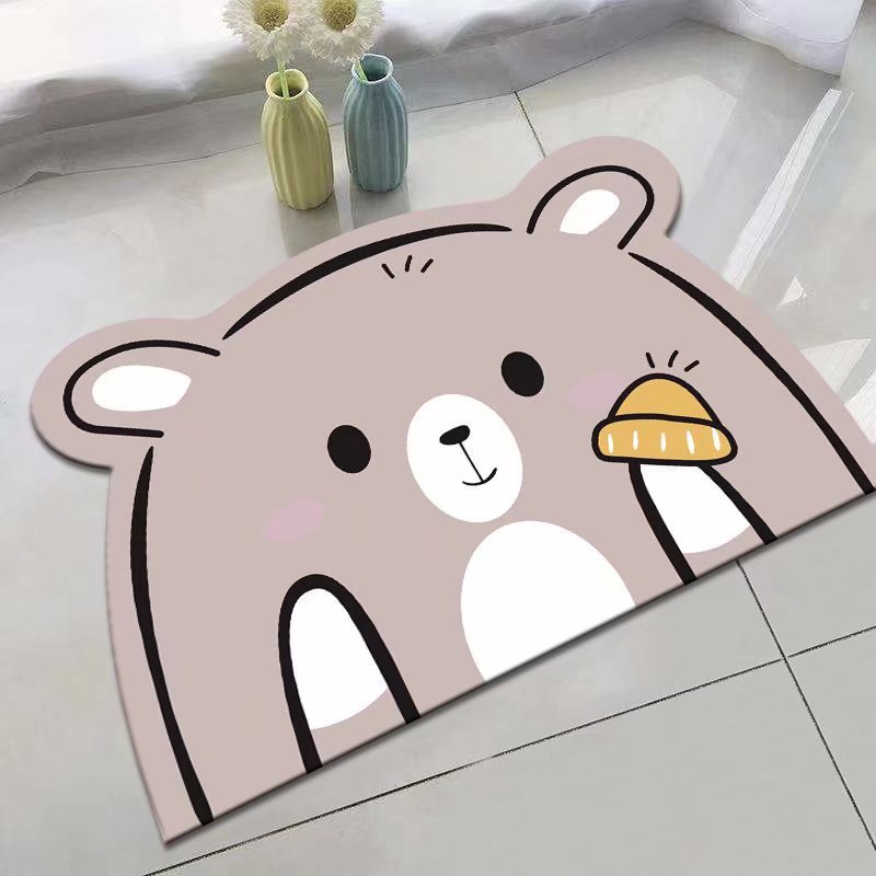 Thảm lót cửa chùi chân MENGNI chất liệu mềm mại thấm hút tốt chống trượt dành cho phòng tắm