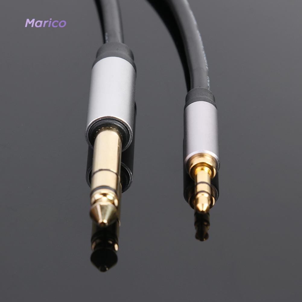 Ma-gold Plated 3.5mm To 6.35mm Male To Male Adapter Aux Cable For Amp-ready