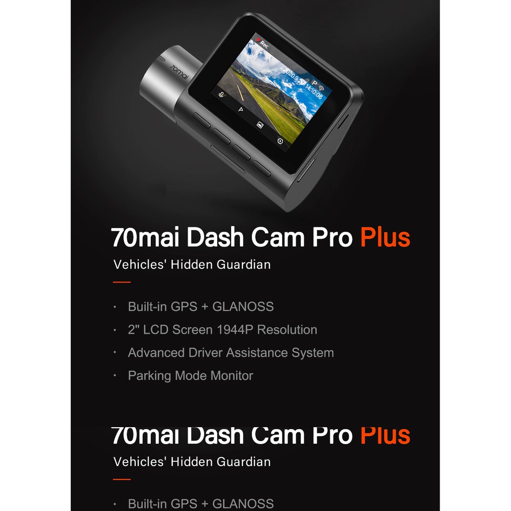 Camera hành trình 70mai Pro plus + A500 và A500S Quốc Tế giá sỉ