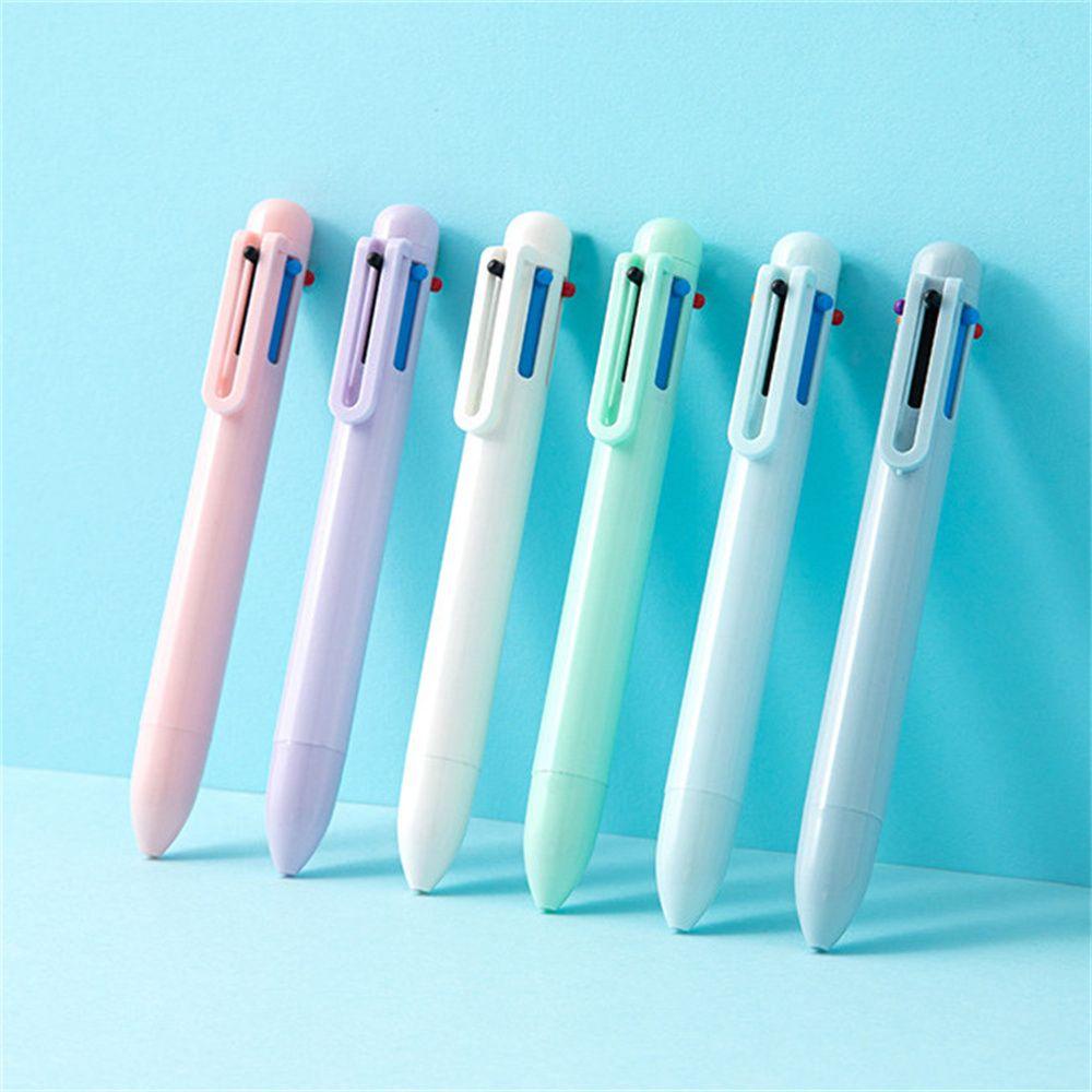 Bút Bi 6 Màu Sắc Tùy Chọn Đa Năng Dành Cho Học Sinh