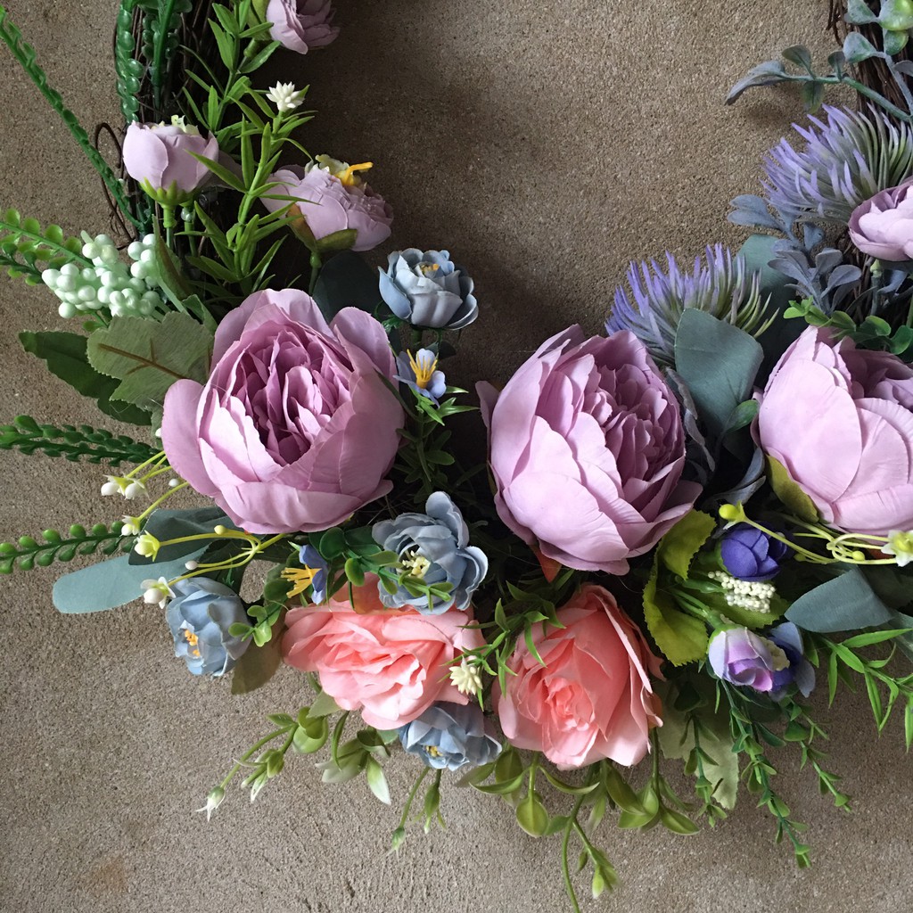 Vòng hoa giáng sinh trang trí nhà cửa - Vòng Hoa Nhân Tạo Đẹp