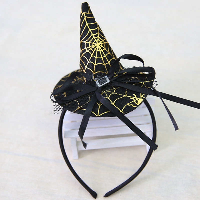 Cài tóc kèm nón phù thủy hóa trang Halloween cho bé gái