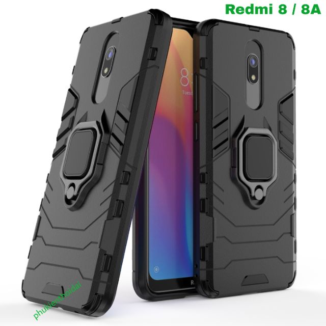 Ốp lưng Xiaomi Redmi 8 / 8A / Redmi 9A / Redmi 10 / Redmi A1 Iron Man Iring chống sốc cao cấp giá đỡ xem phim