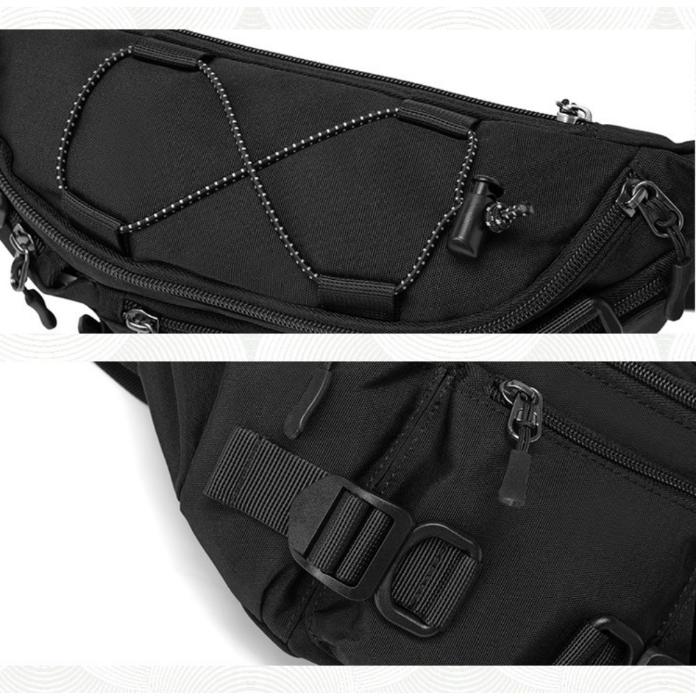 Túi đeo chéo nam túi bao tử đeo bụng hông thời trang phong cách năng động Youwish TD101 mạnh mẽ chất vải đen dệt kim | BigBuy360 - bigbuy360.vn