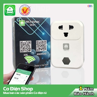 Ổ Cắm thông minh wifi [ĐIỀU KHIỂN TỪ XA] bằng điện thoại Hunonic SK01 Công suất lớn 4000W⚡️ HẸN GIỜ + BẬT TẮT