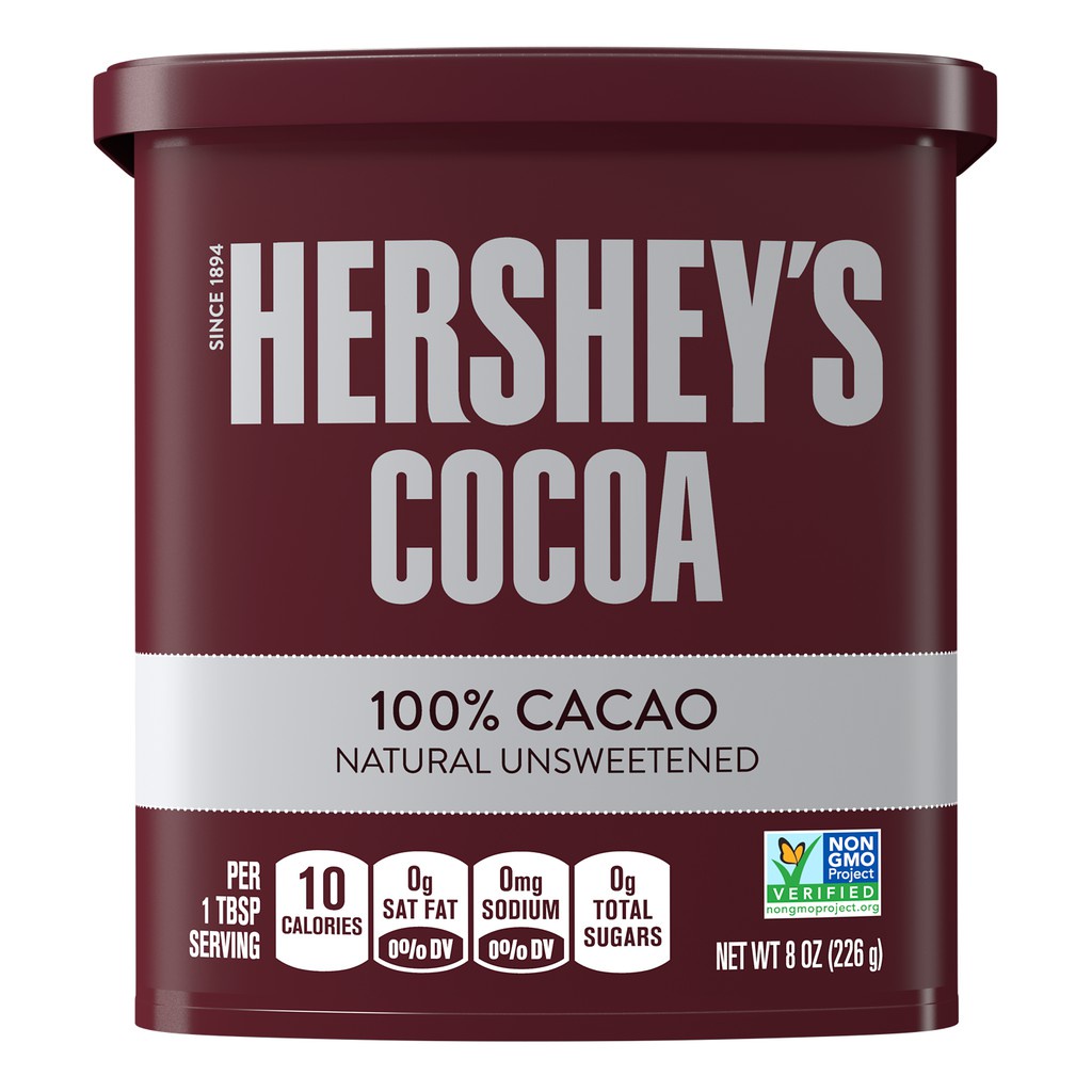 [HCM-USA]Bột Cacao Hershey's Cocoa Nguyên Chất Hộp 226g-Hàng Mỹ (GỐC USA)-3 MIỀN FOOD VINA