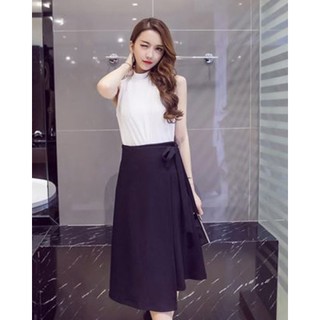 Chân Váy Đắp Tà Xéo Buộc Nơ Seranna (kèm hình thật)