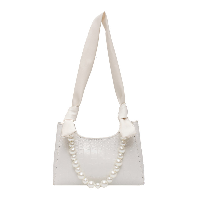 Túi xách đeo vai thiết kế quai xách kiểu chuỗi ngọc trai sang trọng cho nữ