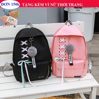 Balo thời trang phong cách Hàn Quốc dây nơ trên