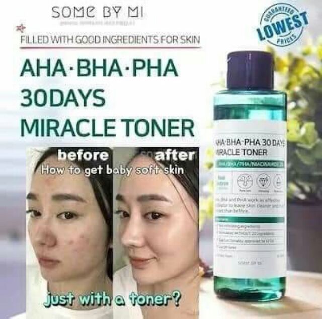 Nước hoa hồng thần kỳ Som By Mi AHA - BHA - PHA 30 Day Miracle Toner