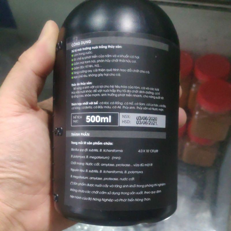 Extra bio 500ml chế phẩm men vi sinh làm trong nước bể cá cảnh