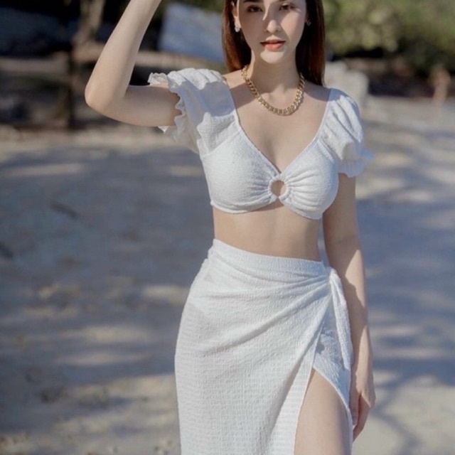 Bikini đồ bơi nữ kín đáo tắm biển 3 mảnh mùa hè