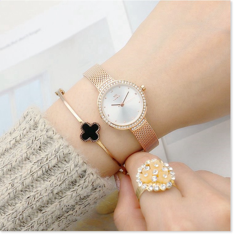 Đồng hồ Luxury chính hãng, mặt đá thạch anh  LUXURY 965011 Đồng hồ nữ