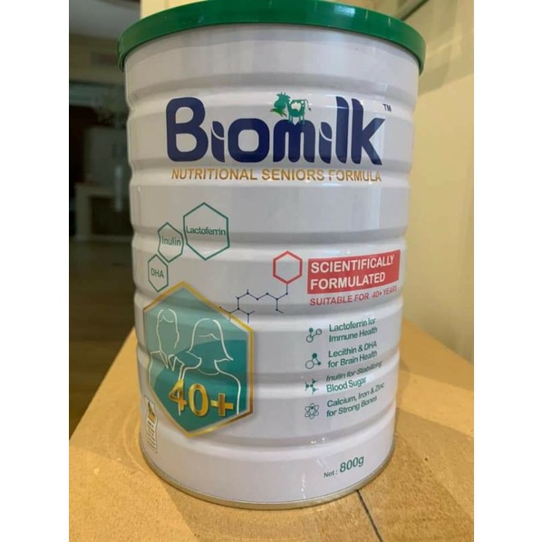 Sữa Biomilk 40+ người già của Úc lon 800g hạn 5/2023