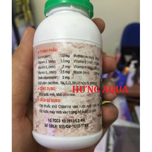 Khử nước mới hồ cá, khử clo hồ cá, dung dịch khử nước hồ cá hiệu quả, bảo vệ an toàn giúp cá không bị sốc nước