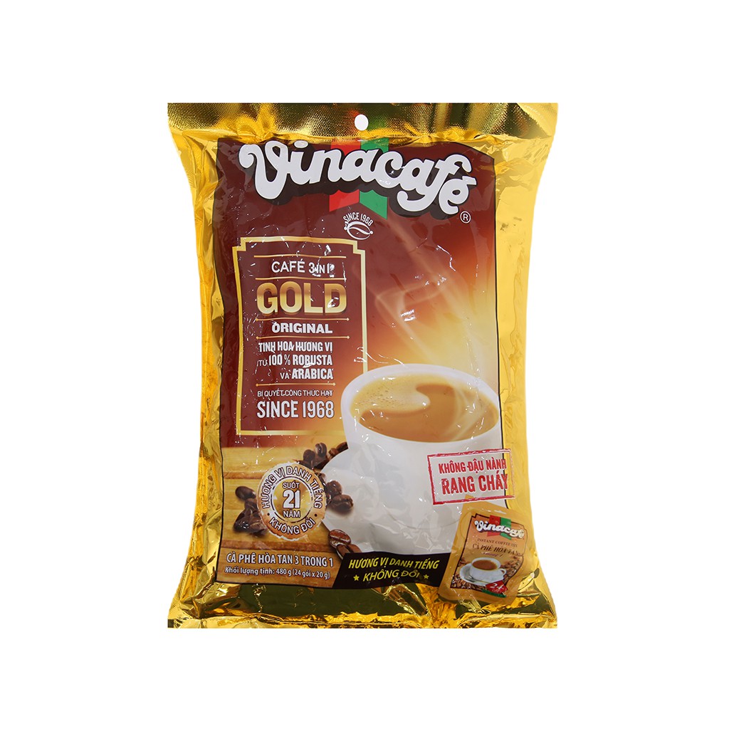 VinaCafé 3 in 1 Gold Original 20g x 24 gói