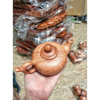Bộ ấm chén gỗ hương đá