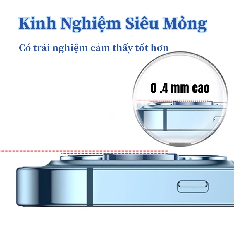 Bộ dán bảo vệ từng mắt camera iphone bằng kim loại chống xước, chống lóa cho Ip 13/13Mini/13pro/13pro Max
