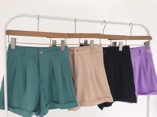 Quần Short Nữ Gập Gấu Nhiều Màu