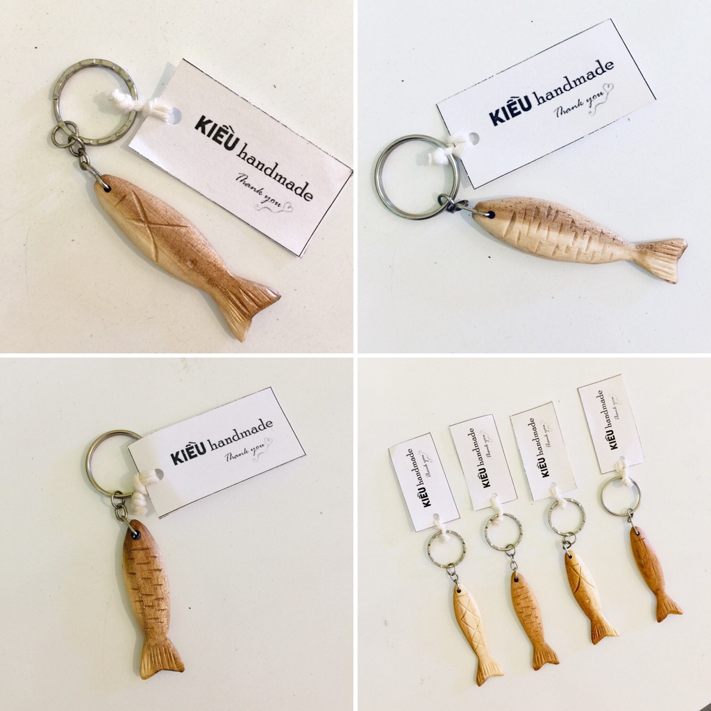 Móc khoá cá gỗ - sản phẩm móc chìa khóa