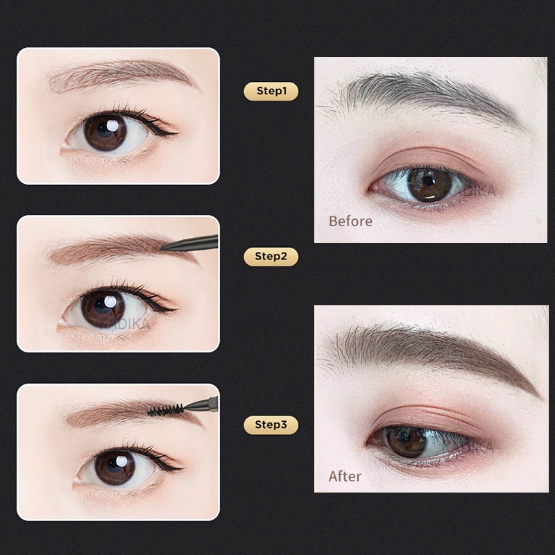 Chì Kẻ Lông Mày Hai Đầu Không Thấm Nước Và Mồ Hôi Chống Nhòe Dễ Lên Màu