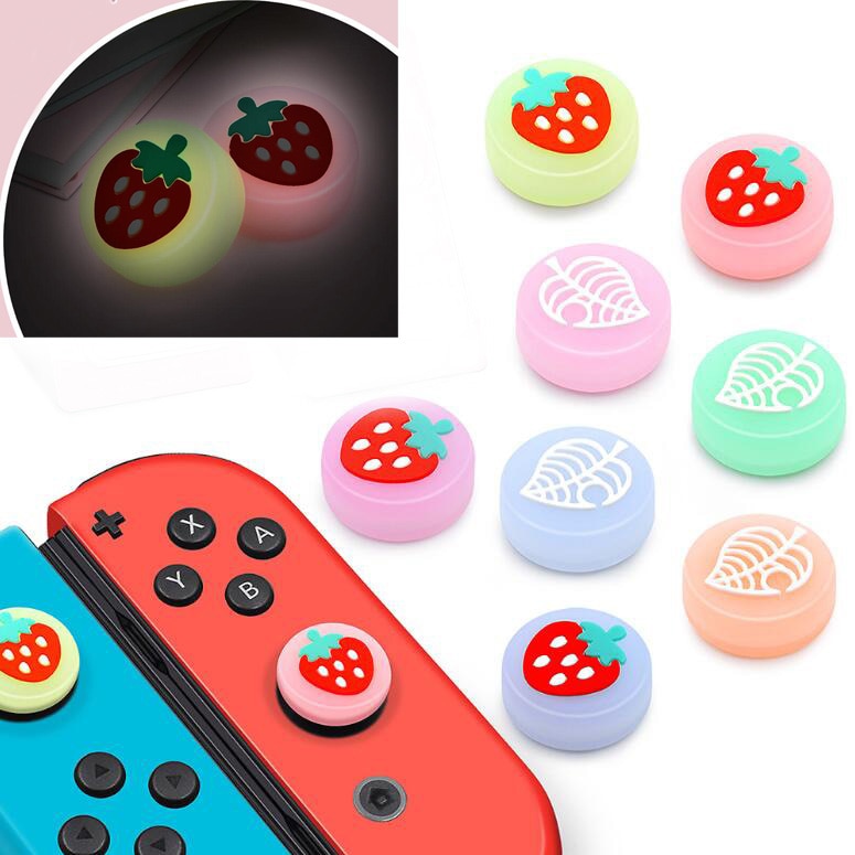 Ốp Bảo Vệ Nút Bấm Điều Khiển Chơi Game Nintendo Switch NS Lite Joy-Con Hình Trái Cây Dạ Quang