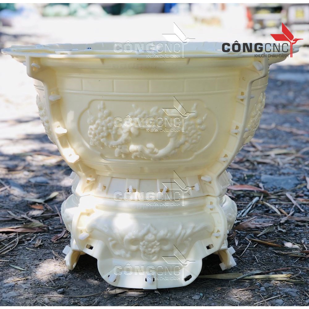 KHUÔN ĐÚC CHẬU TRÒN 60 CM hàng Việt Nam  kèm chân đôn