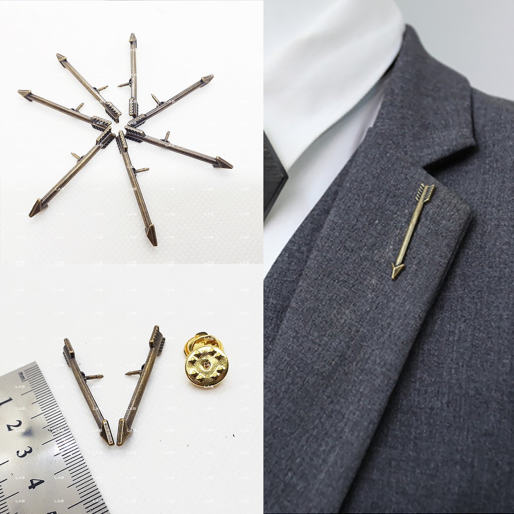 Pin cài áo - Arrow (chiếc - kèm đế) #0209