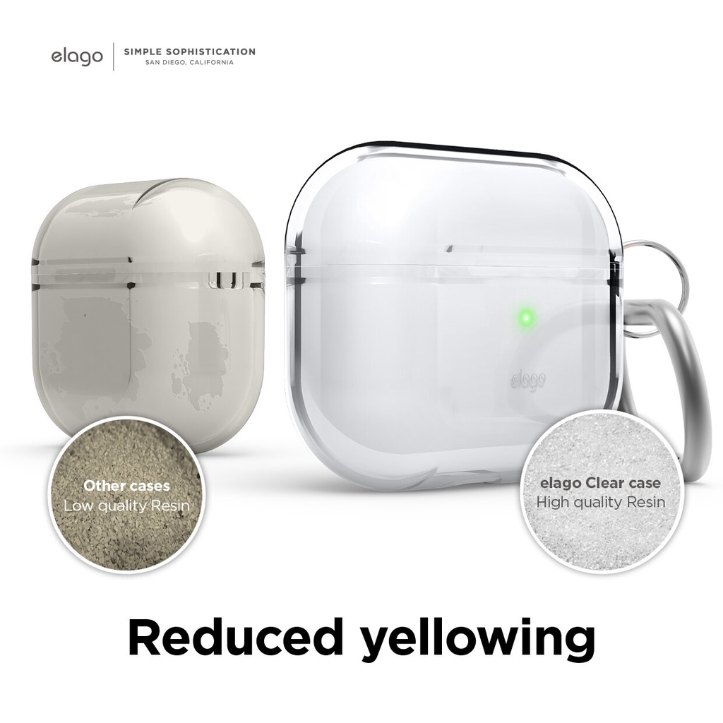 Vỏ Case AirPods 3 Elago Clear Trong Suốt hỗ trợ sạc không dây mới nhất 2022